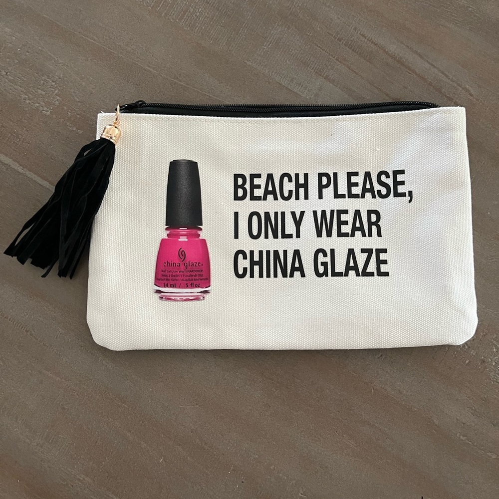 China Glaze makeup nail polish bag